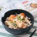 Risotto de setas y gambas. Receta casera para disfrutar del otoño