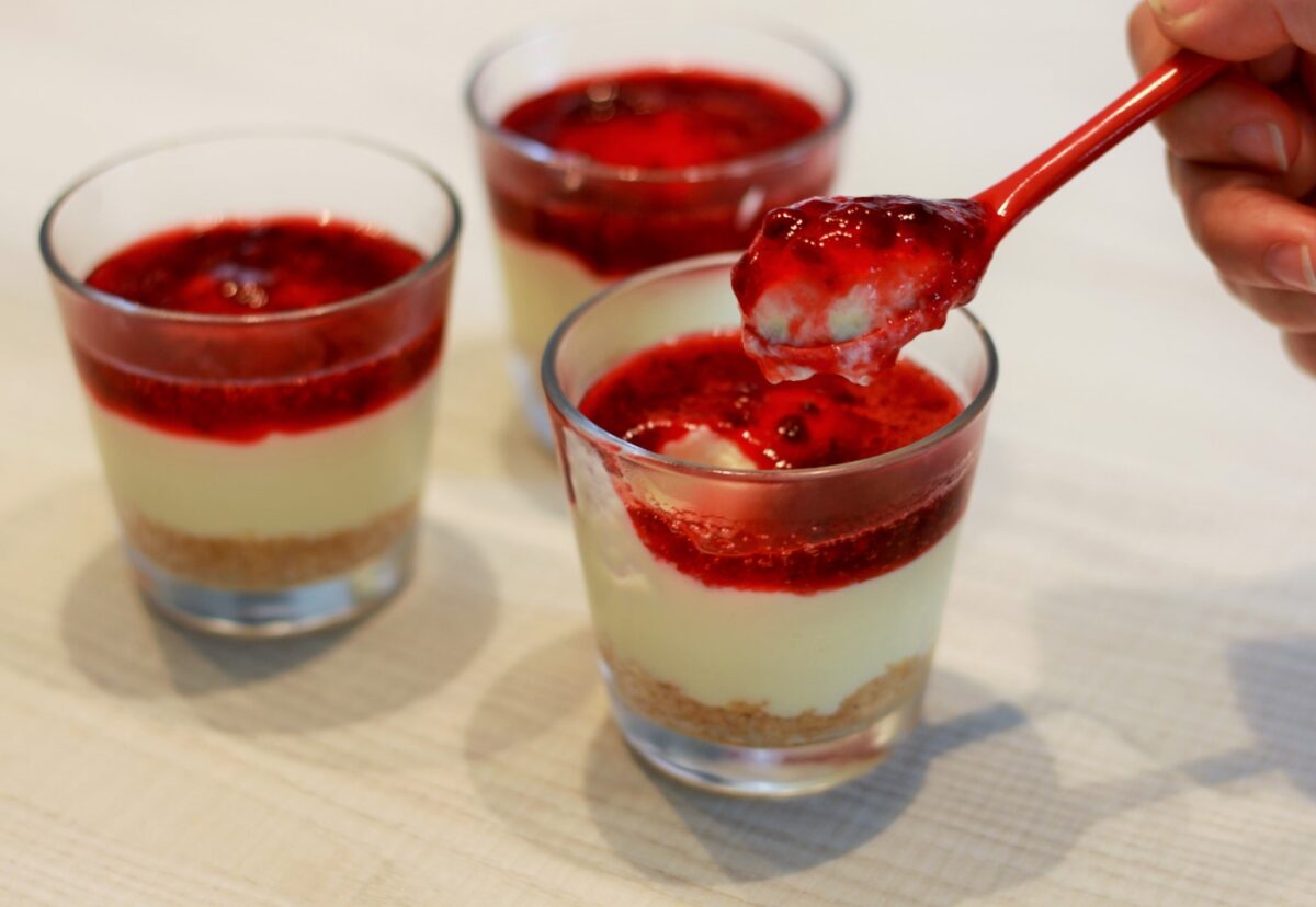 Mini cheesecakes o tartas de queso individuales súper fáciles