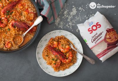 Arroz caldoso con carabineros