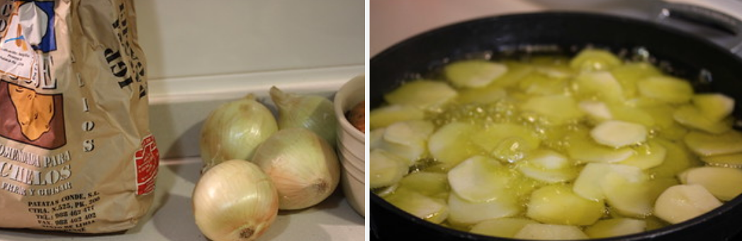 Huevos rotos o estrellados con níscalos o setas