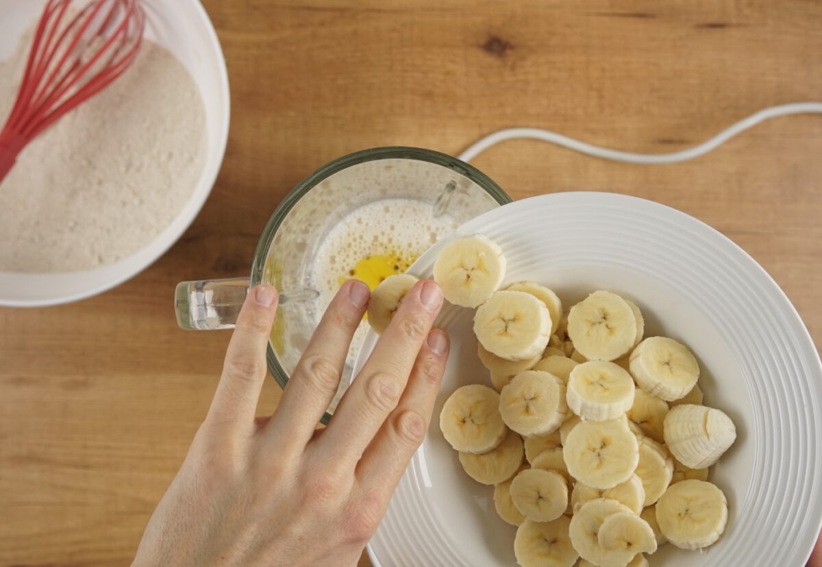 Tortitas de plátano veganas