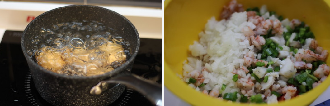 Salpicón de marisco y pescado. receta gallega para navidad