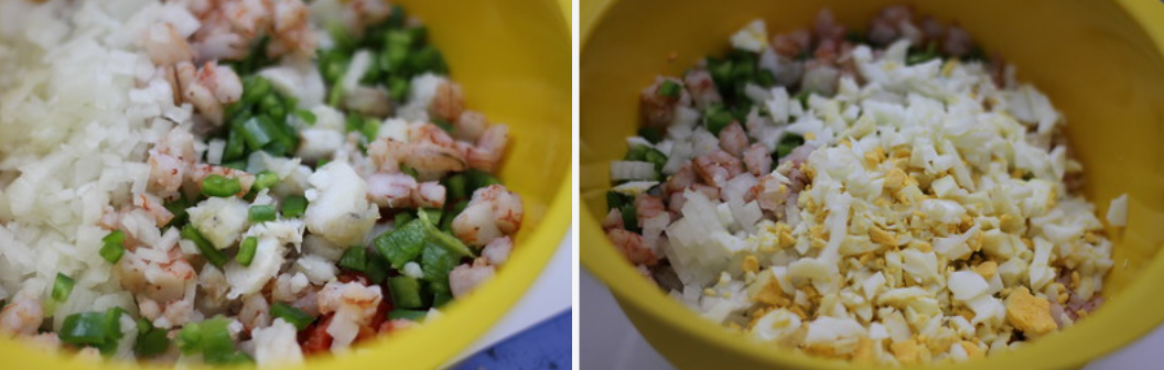 Salpicón de marisco y pescado. receta gallega para navidad