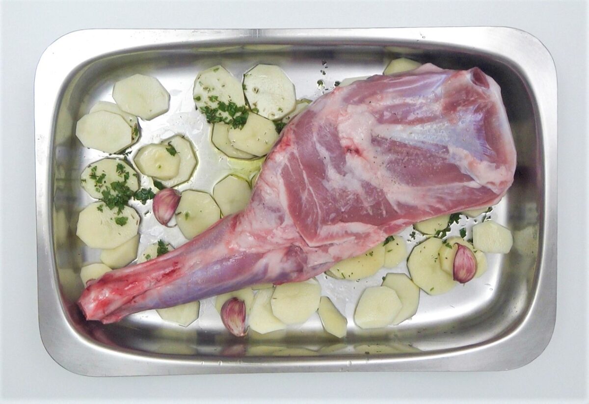 Ternasco al horno con patatas