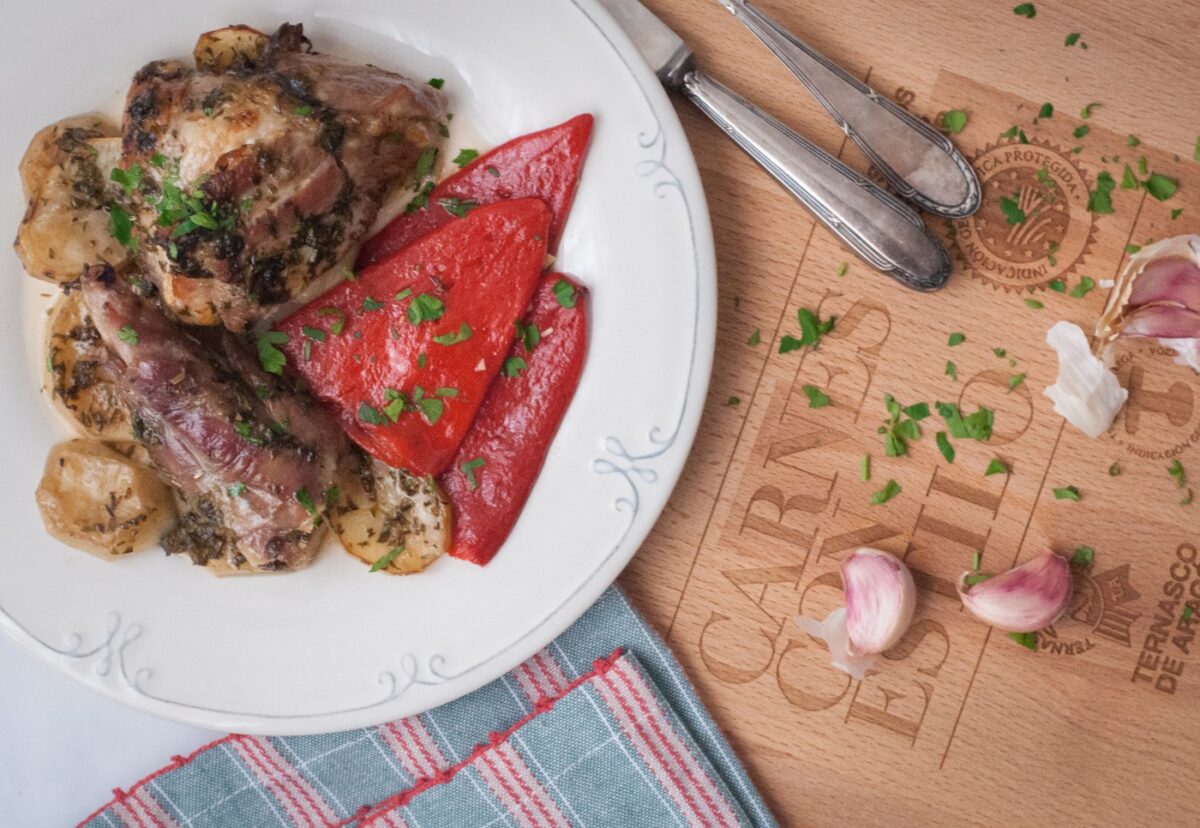 Ternasco al horno con patatas