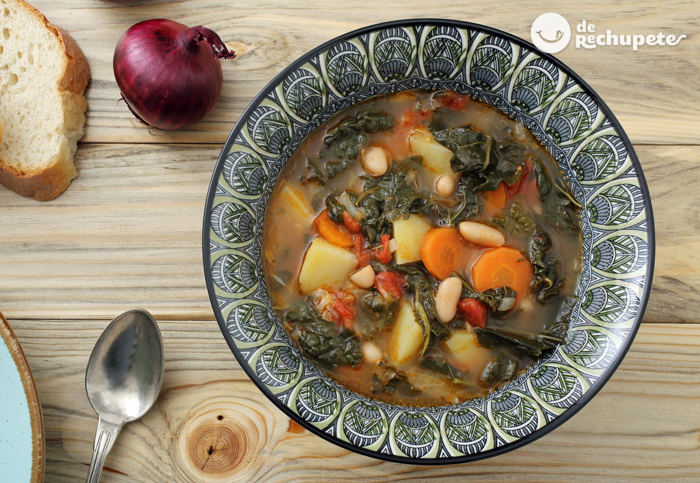 Ribollita. Sopa de verduras al estilo de la Toscana
