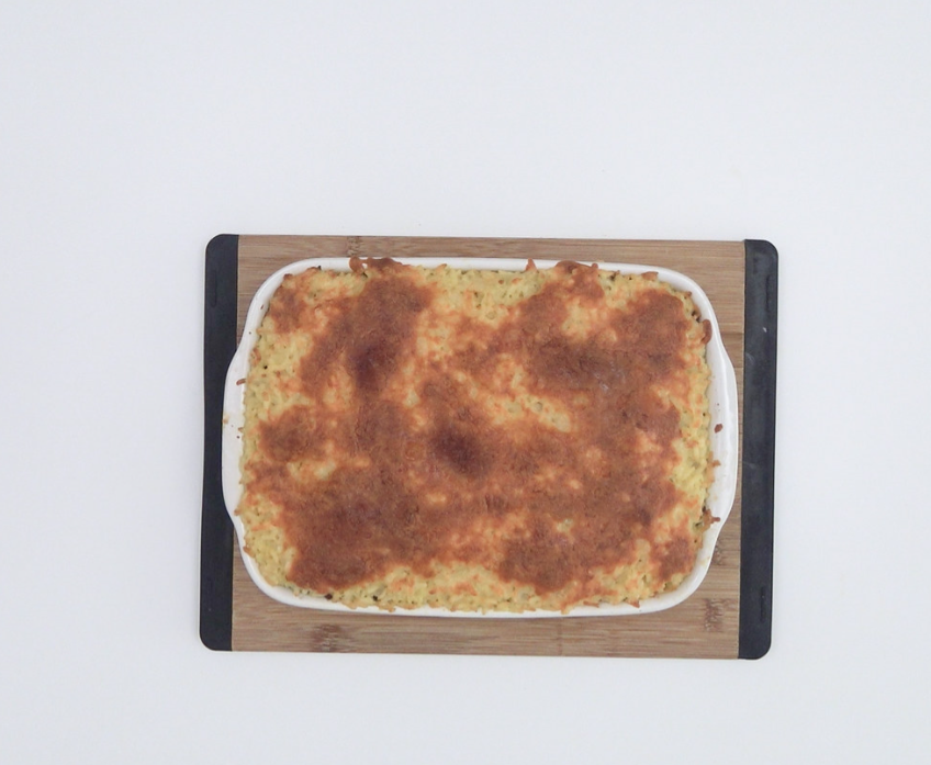 Pastel de arroz y carne picada