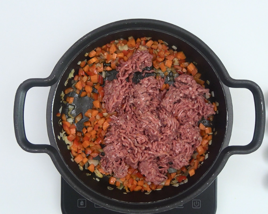 Pastel de arroz y carne picada