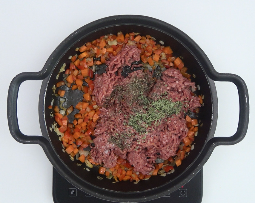 Pastel de arroz y carne picada