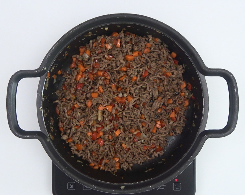 Pastel de arroz y carne picada