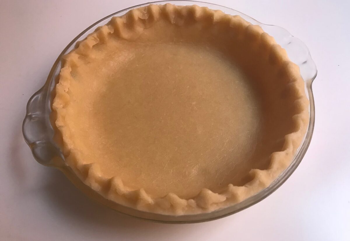 Tarta de peras al azafrán