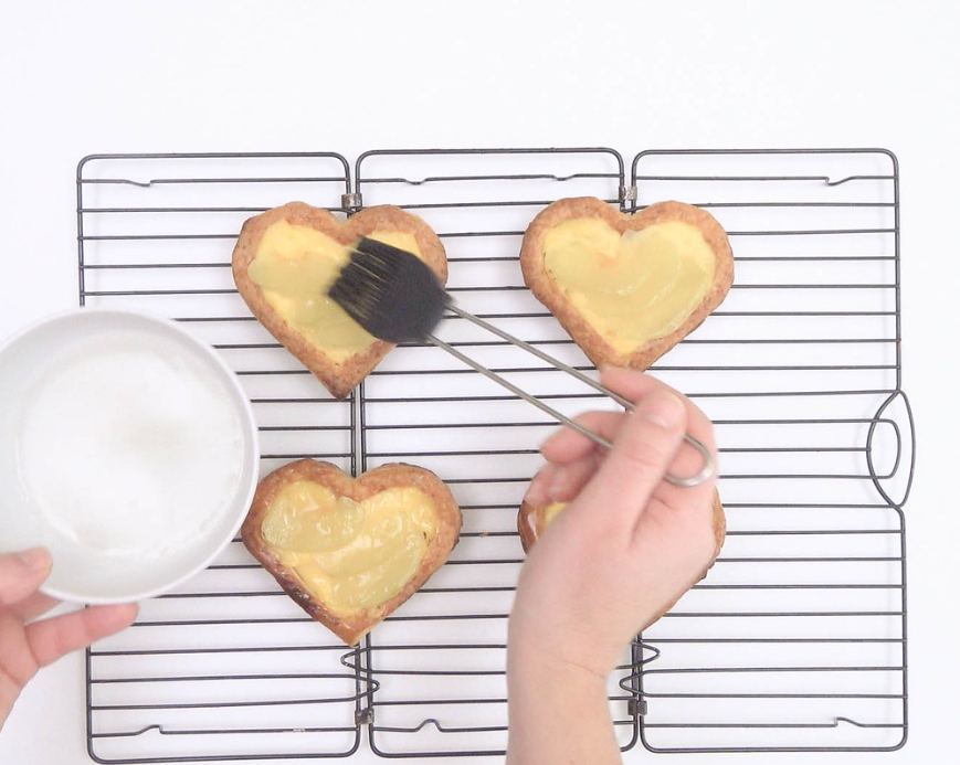 Tartaleta de hojaldre y manzana para San Valentín