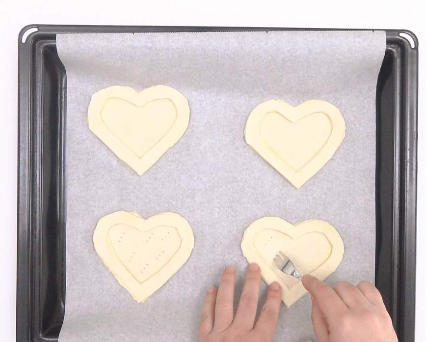 Tartaleta de hojaldre y manzana para San Valentín