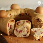 Casatiello napolitano. Postre tradicional italiano de Semana Santa