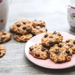 Galletas de avena, plátano y chocolate