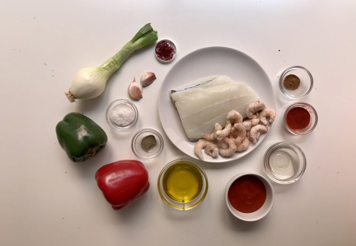 Bacalao con gambas