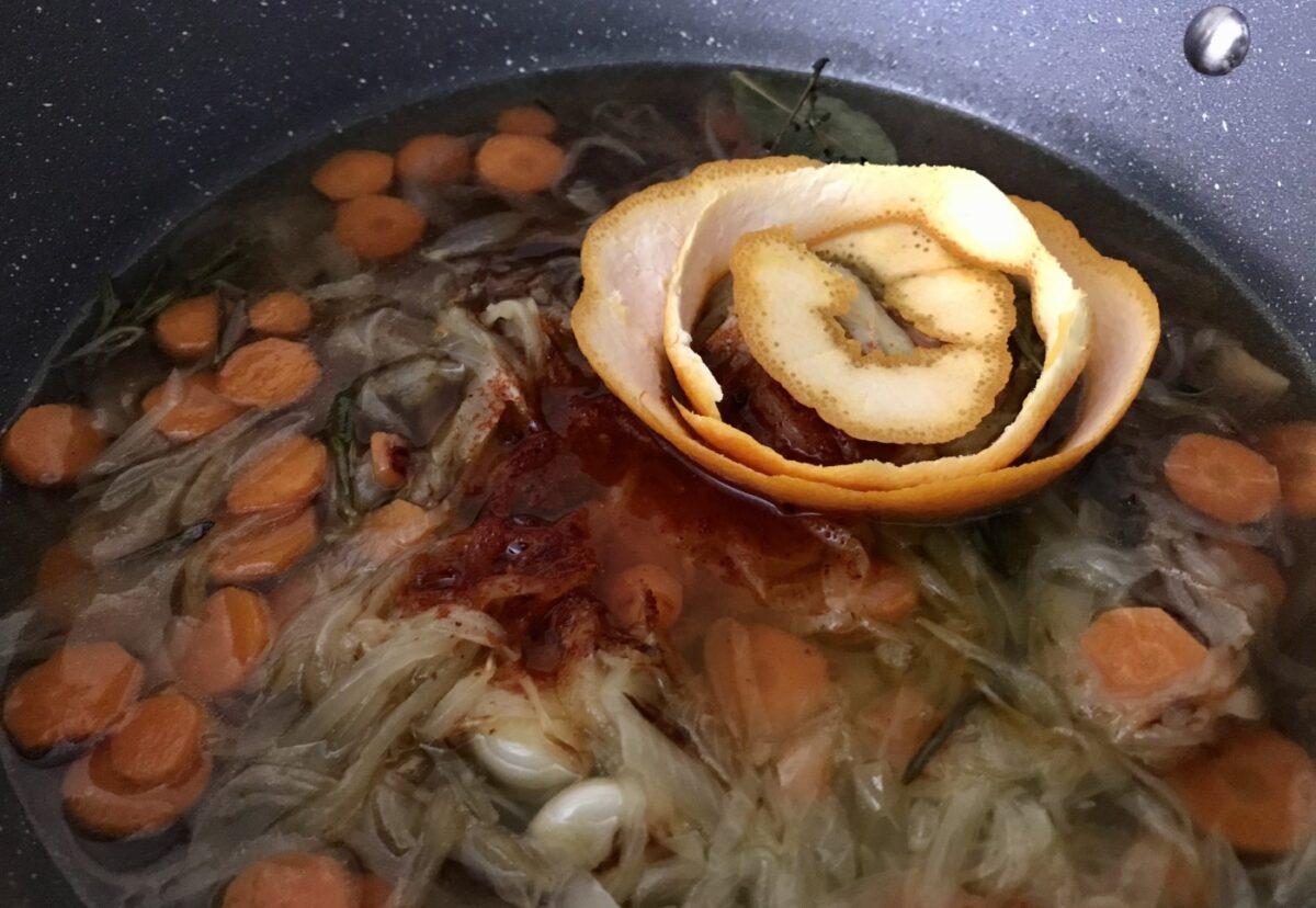 Bacalao en escabeche con naranja