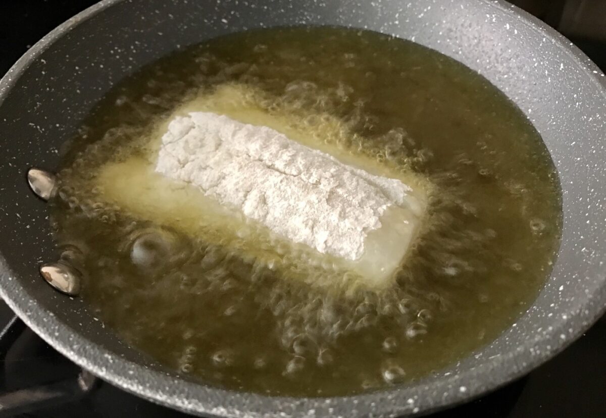 Bacalao en escabeche con naranja