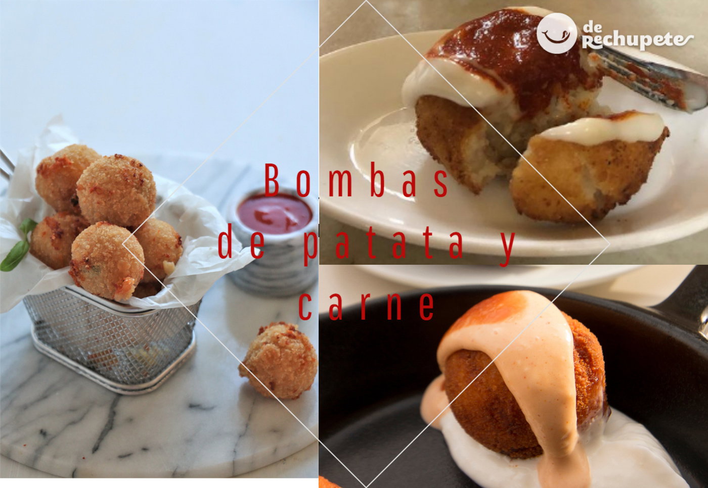 Bombas de patatas y carne de La Cova Fumada al estilo de la Barceloneta