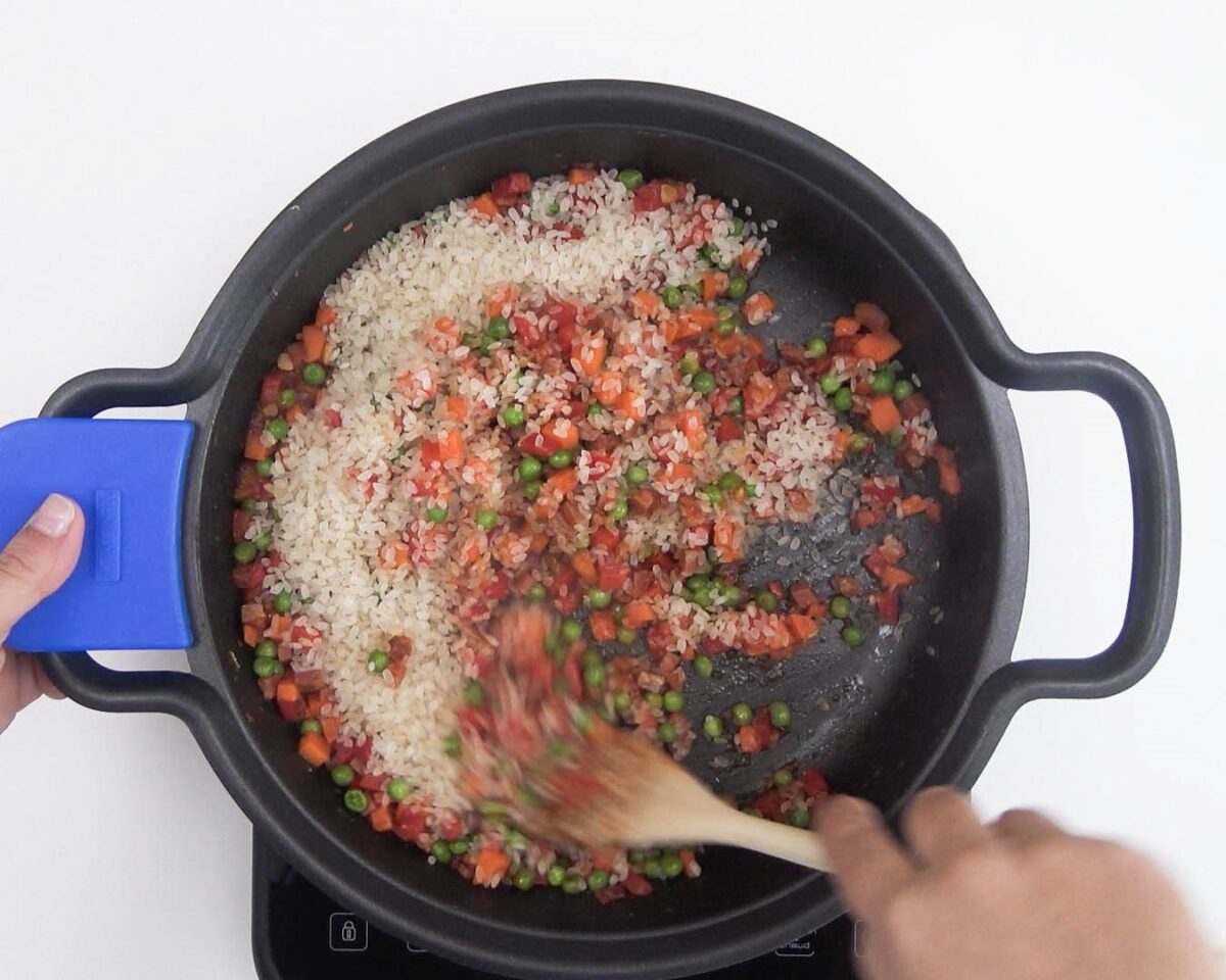 Arroz campero o a la campesina. Receta de arroz fácil y delicioso