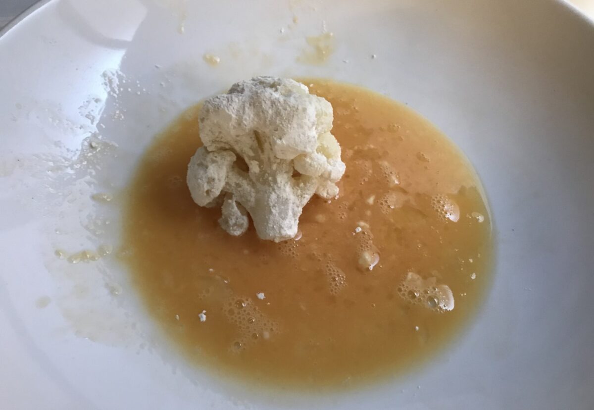 Coliflor rebozada crujiente