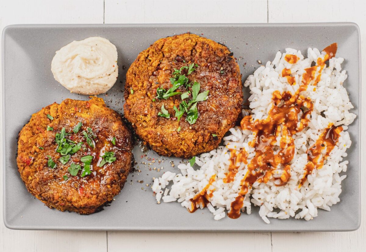 Hamburguesas veganas de lentejas y verduras