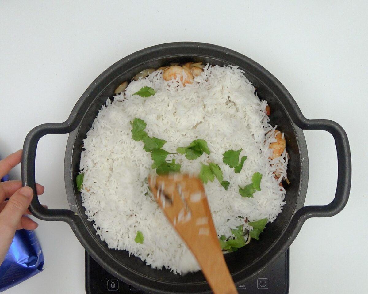 Arroz frito estilo oriental