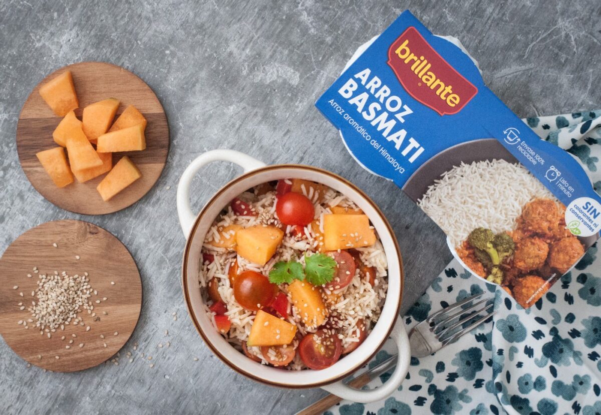 Ensalada de arroz basmati rápida y ligera