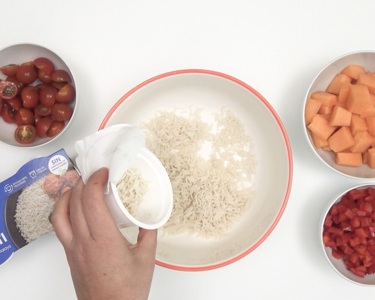 Ensalada de arroz basmati rápida y ligera