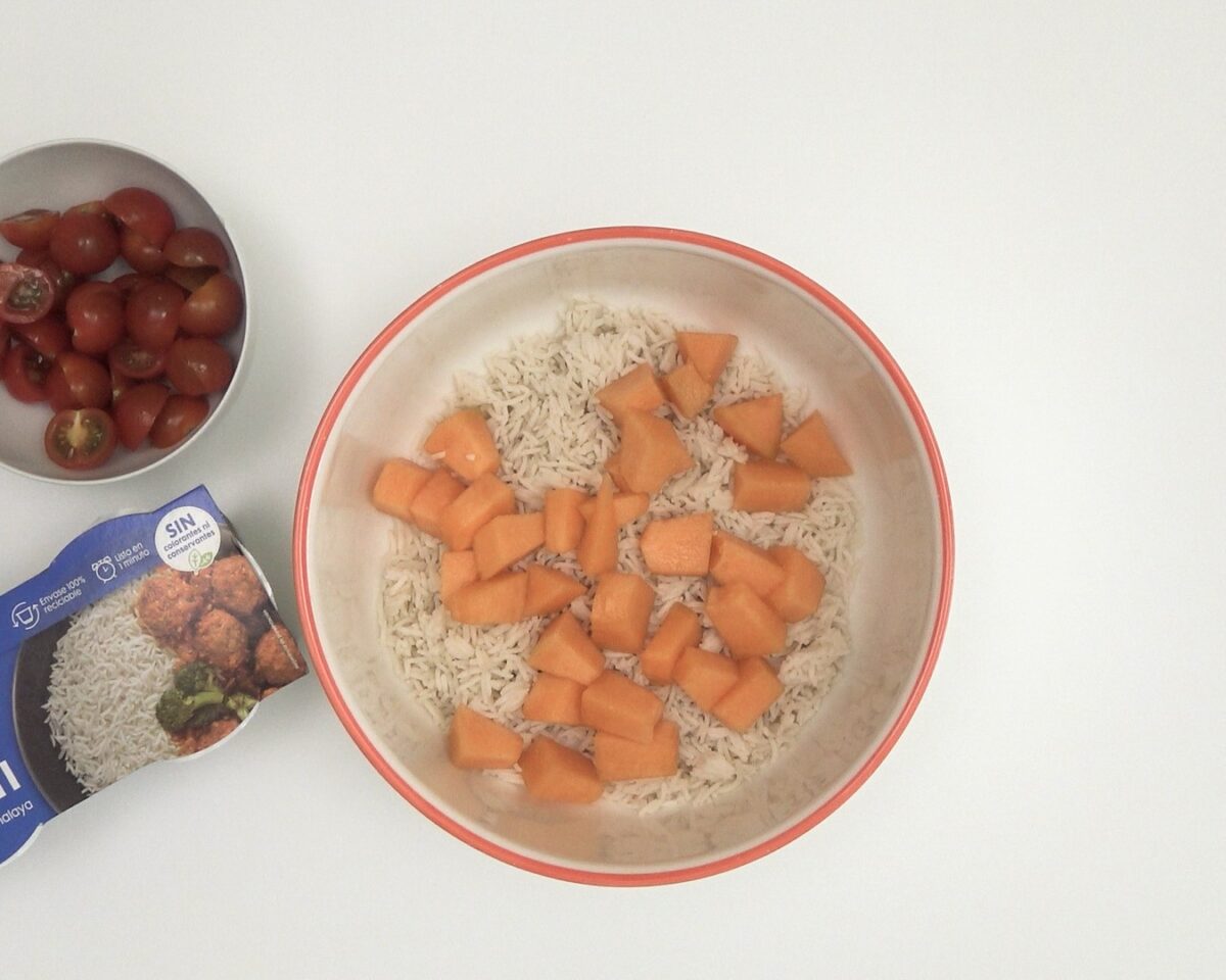 Ensalada de arroz basmati rápida y ligera