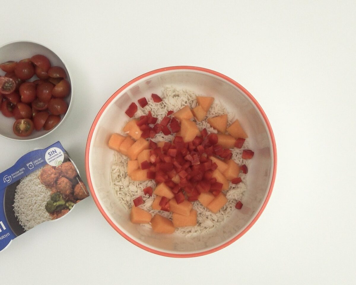 Ensalada de arroz basmati rápida y ligera
