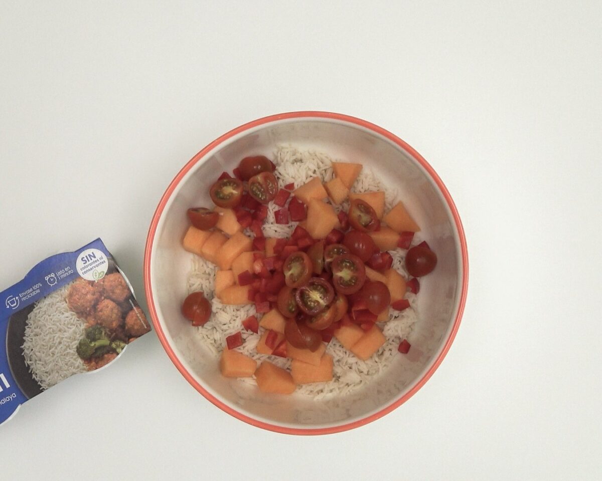 Ensalada de arroz basmati rápida y ligera
