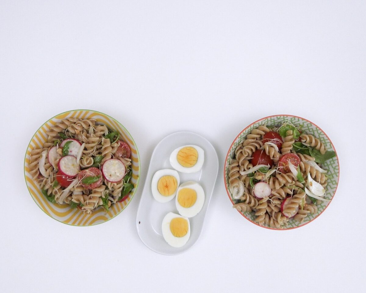 Ensalada de pasta integral. Receta fácil, sana y deliciosa