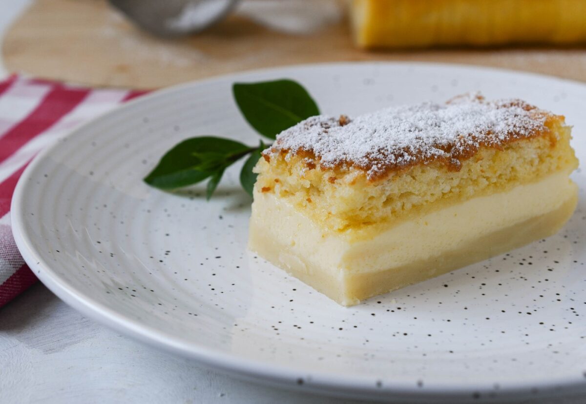 Pastel mágico o inteligente. Un postre fácil y delicioso