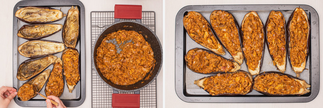 Berenjenas rellenas de atún
