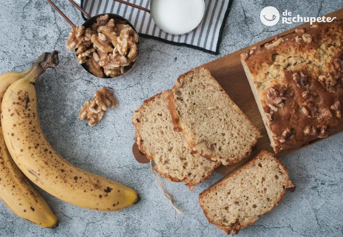 Budin de banana o plátano casero y fácil