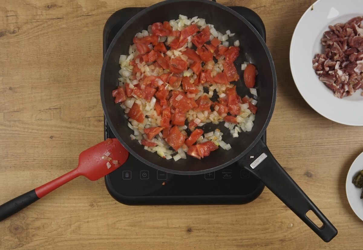 Canelones de lacón con grelos