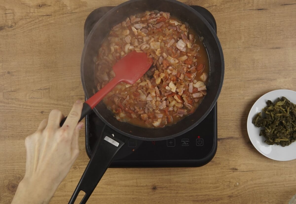 Canelones de lacón con grelos