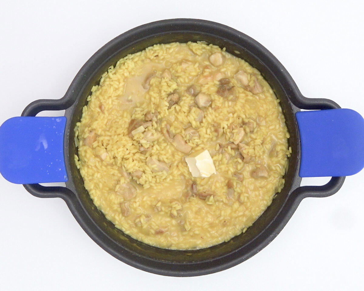 Risotto con pollo. Receta italiana paso a paso