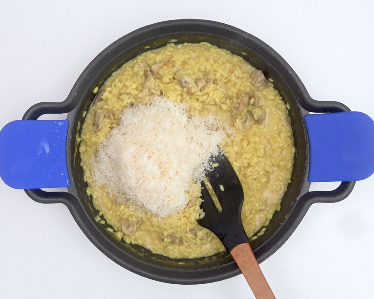 Risotto con pollo. Receta italiana paso a paso