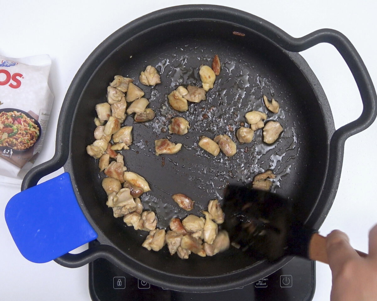 Risotto con pollo. Receta italiana paso a paso