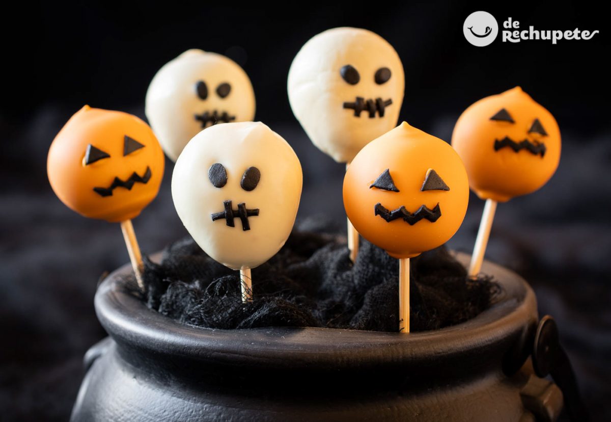Cake pops de calabazas y calaveras