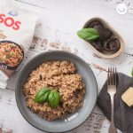 Risotto de tomates secos y albahaca