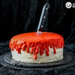 Tarta red velvet sangrienta para Halloween