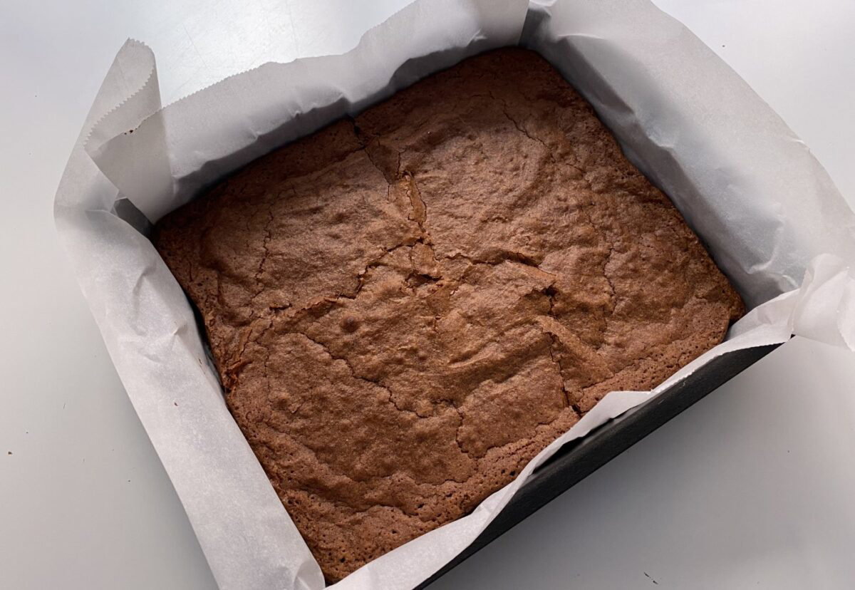 Brownies de chocolate en forma de ataúd para Halloween