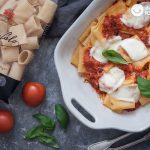 Pasta a la sorrentina. Schiafoni alla sorrentina