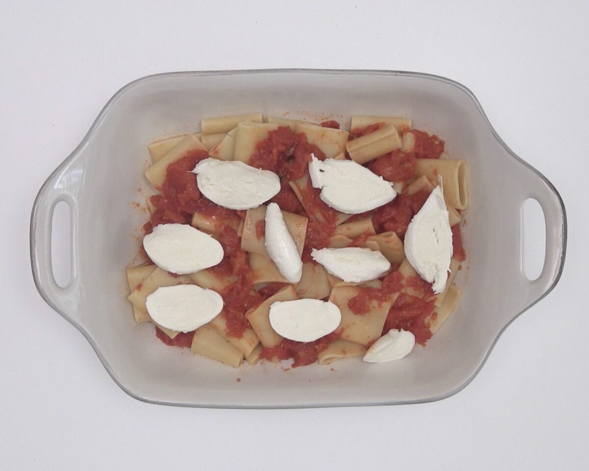 Pasta a la sorrentina. Schiafoni alla sorrentina