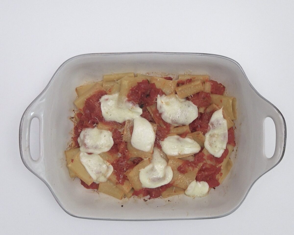 Pasta a la sorrentina. Schiafoni alla sorrentina
