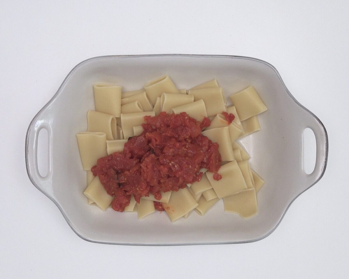 Pasta a la sorrentina. Schiafoni alla sorrentina