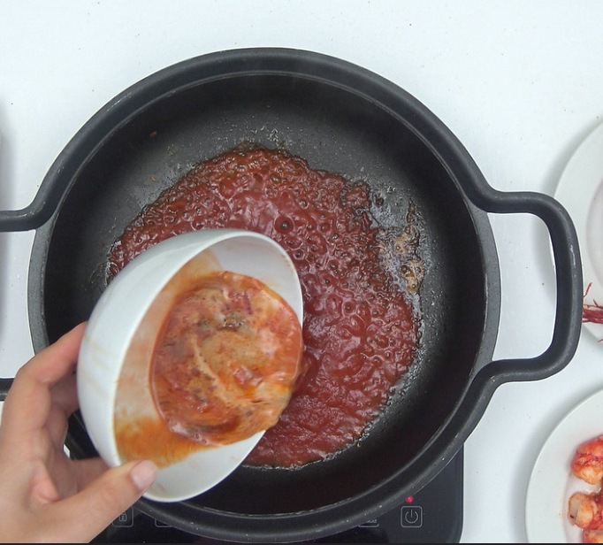 Arroz caldoso con carabineros